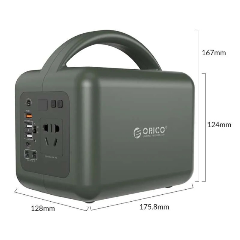 ORICO PB120-1A4U Portable Power Station 39000mAh 120W Power-On-The-Go - Power Station 39000mAh dari ORICO - Support USB-C Output/USB-A Output/DC 12V Output/AC Output