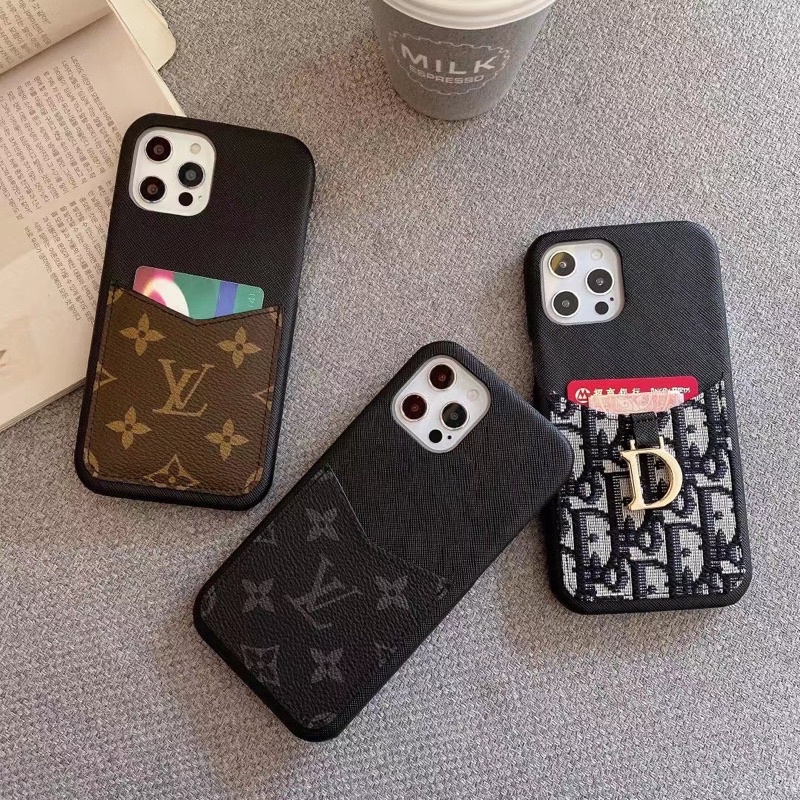 Fashion Card Leather Case LV CD Iphone 14 13 7 8 plus X Xr XsMAX 11 12Pro 12 Pro Max Samsung s10 s21 S20 13 13 Pro Max 13pro 13 mini 13mini