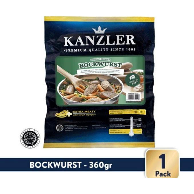 

Kanzler Bockwurst/Sosis Sapi dan Ayam 360gr - Standard