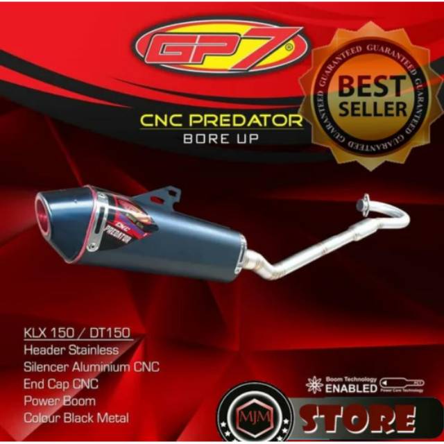 Knalpot Racing GP7 CNC Predator Original KLX 150 L-S-BF-Dtracker Original GP7 Bukan Purbalingga