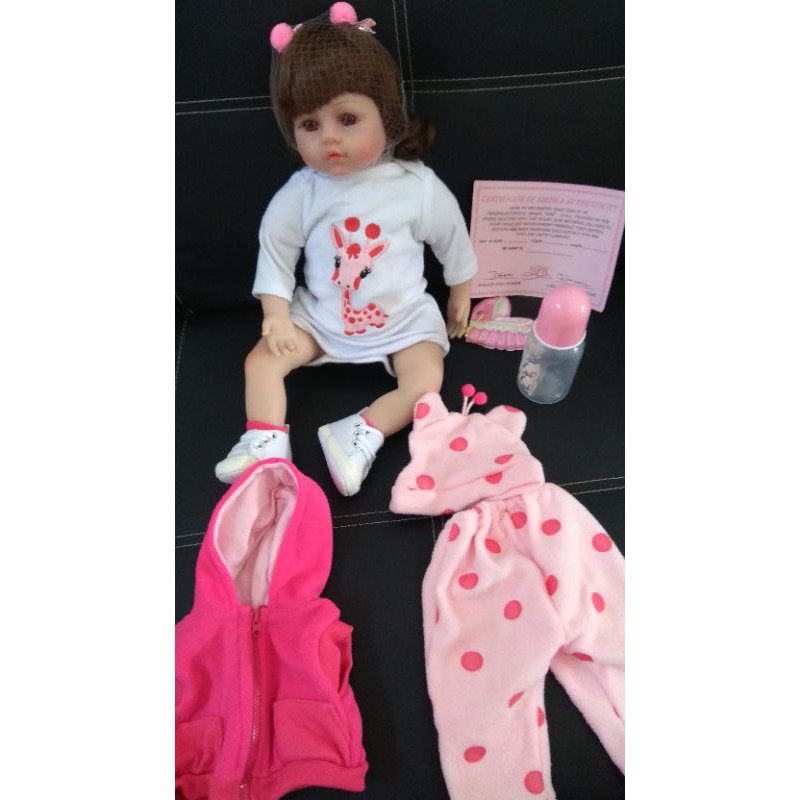 Boneka Bayi  Bahan Silikon Vinyl Handmade + Pakaian