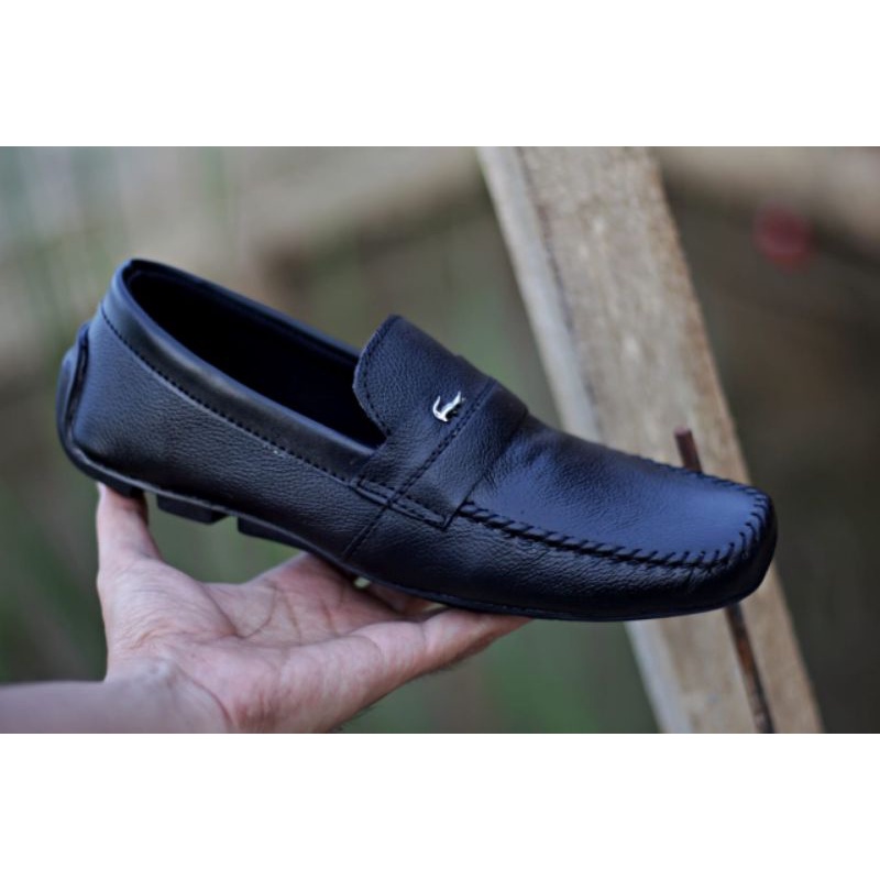 ENOZ X SLIM - Slop Kasual Formal Pria Sepatu Slip On Pansus Cowo Kulit Asli Casual Kerja Formal Santai Murah Terbaru Keren Gaya