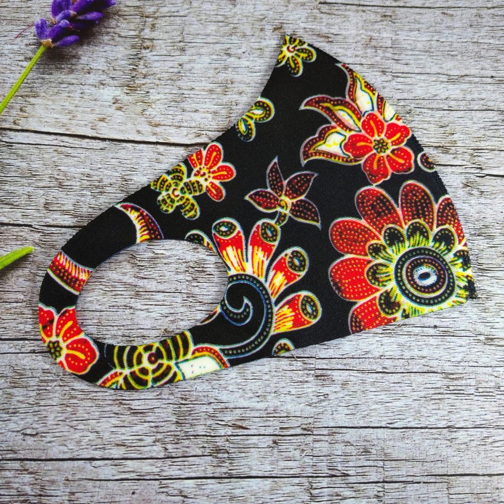 MASKER SCUBA DEWASA CORAK BATIK BUNGA/MASKER SCUBA MURAH