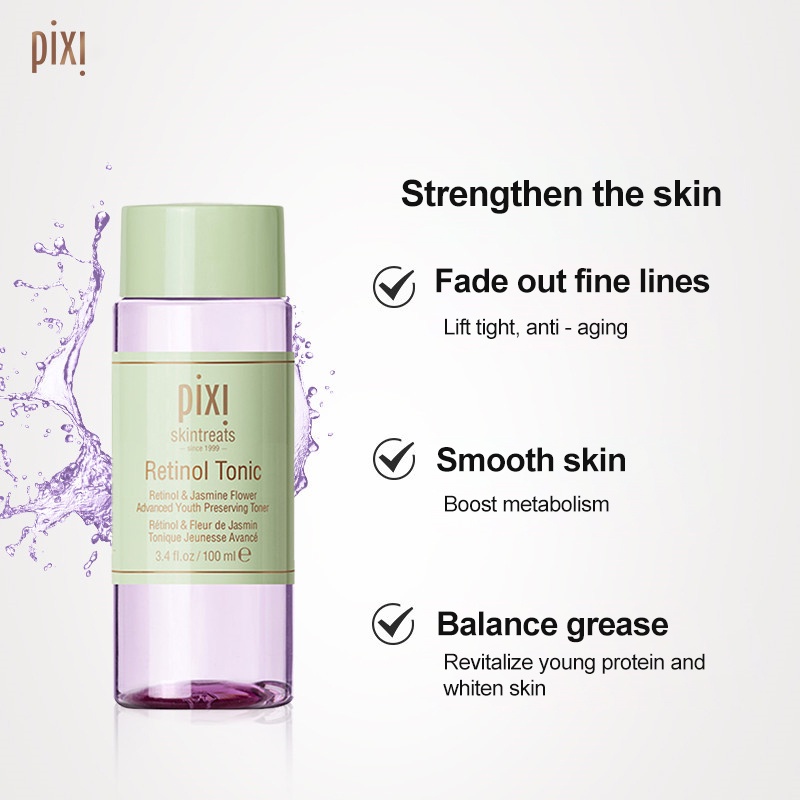 PIXI Retinol Tonic Vitamin-C Tonic Glow Tonic 5% Glycolic Acid Exfoliate Toner 100ml