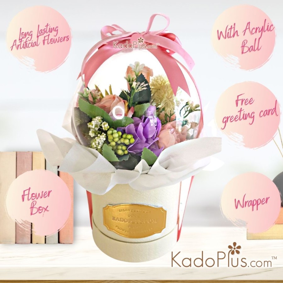 Bunga Balon Bola Akrilik Bunga Hadiah Bunga Buket Rangkai Bunga Buket