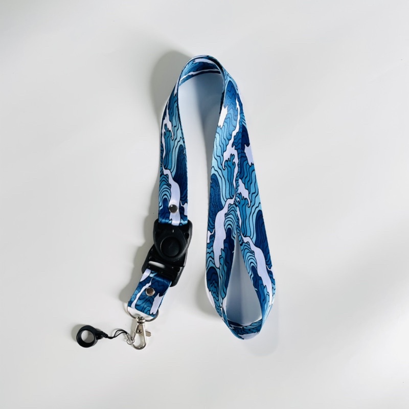 

Tali Lanyard Gantungan ID Card Motif - Ombak ukuran 25mm Real Pick