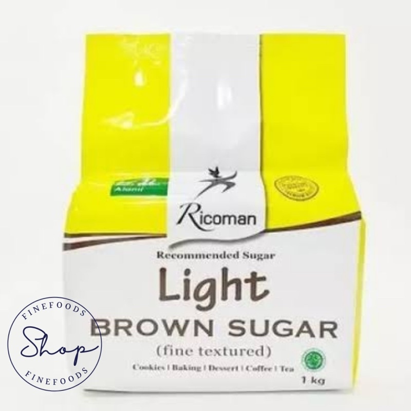 

Ricoman Light Brown Sugar 1kg Gula Coklat Muda Baking Cookies 1 kg