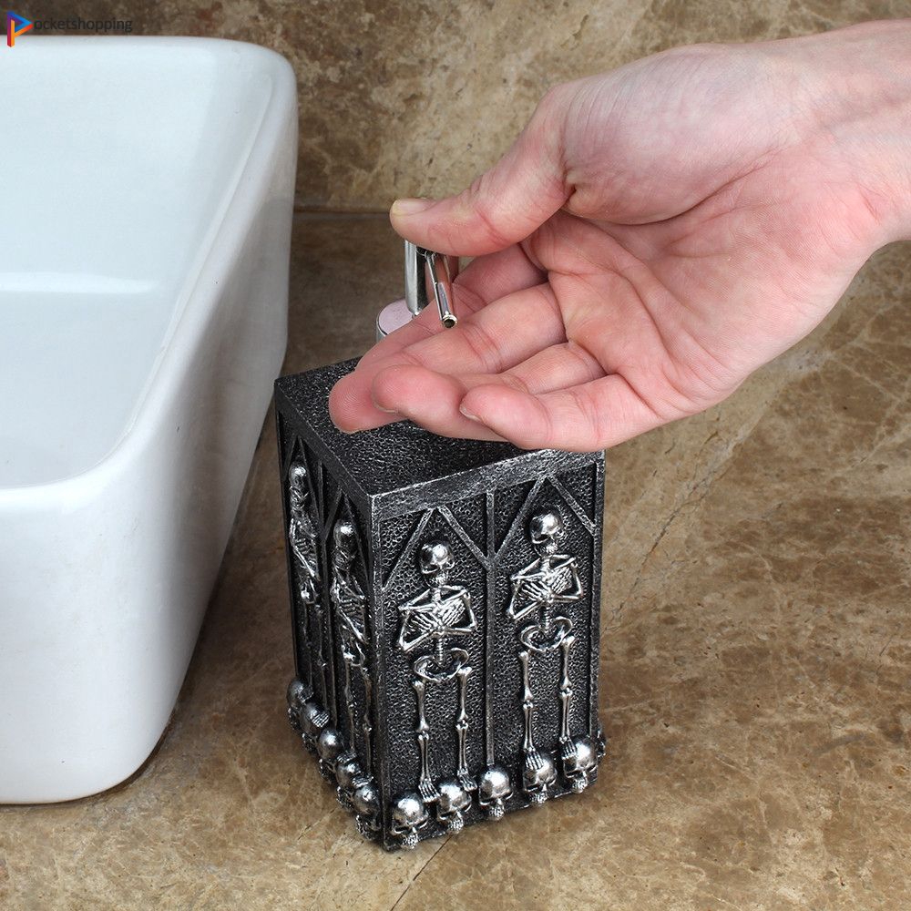 ღ Skull Shower Gel Bottle Pump Hand Sanitizer Bottle With