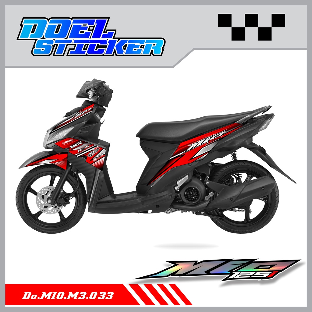 Sticker Striping Mio M3 , Mio Z , Mio 125 List Variasi Hologram pelangi,Crome Doel 033