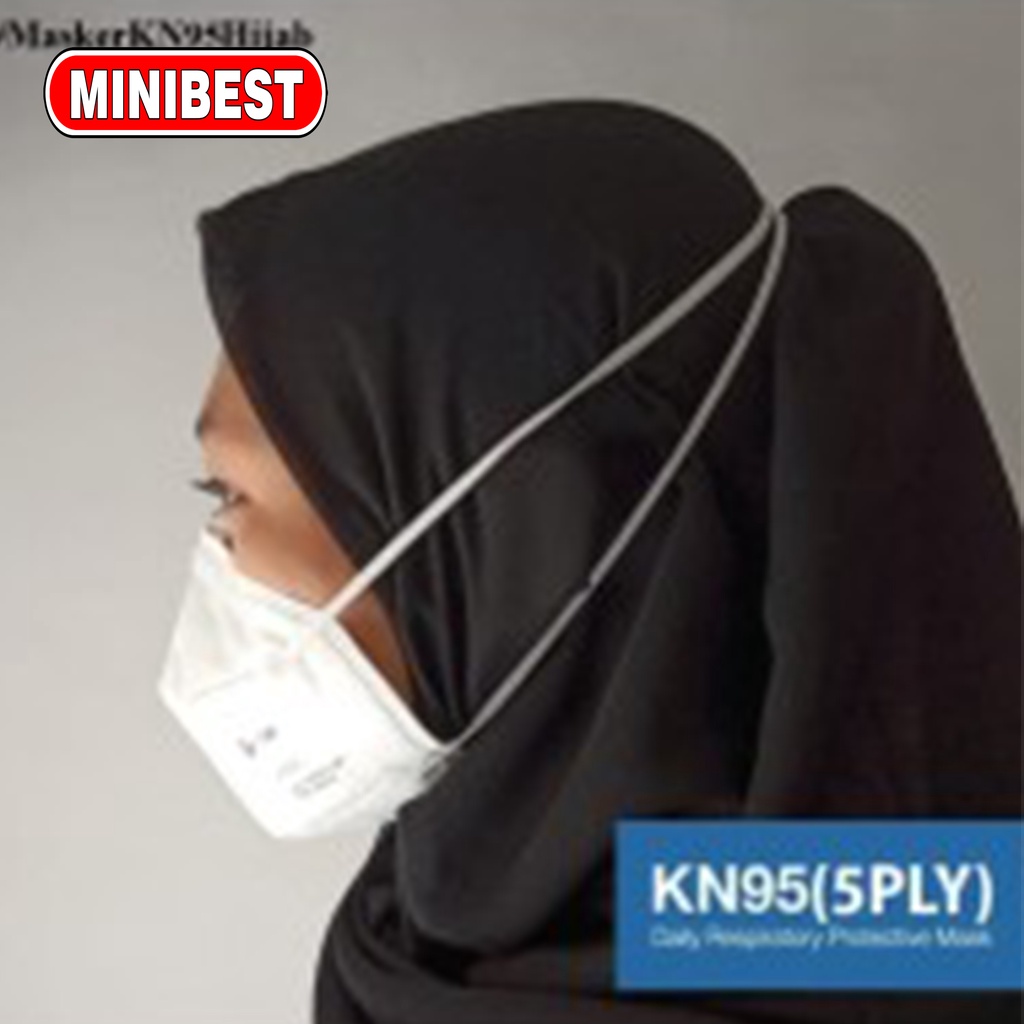 Mask KN95 Hijab isi 50pcs / Masker KN95 Dewasa/Masker Hijab /KN95 Headloop