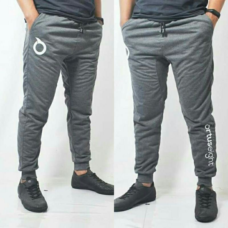  CELANA  JOGGER TRAINING ORTUSEIGHT  DARK GREY Shopee Indonesia