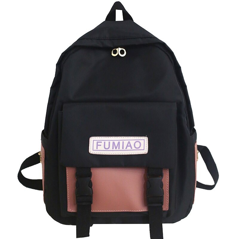 KSO_BAG - Tas Ransel Backpack Wanita Murah Tas Ransel Sekolah Fumiao Korean Style Termurah-Hitam