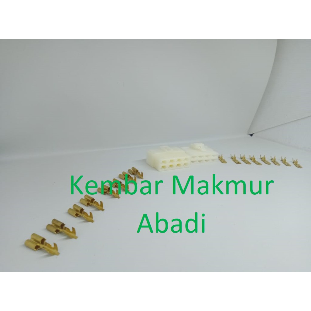 Socket 8 Pin Besar+Skun / Soket Motor / Konektor Motor/ Connector Kabel / Socket Kabel Motor 8 Pin