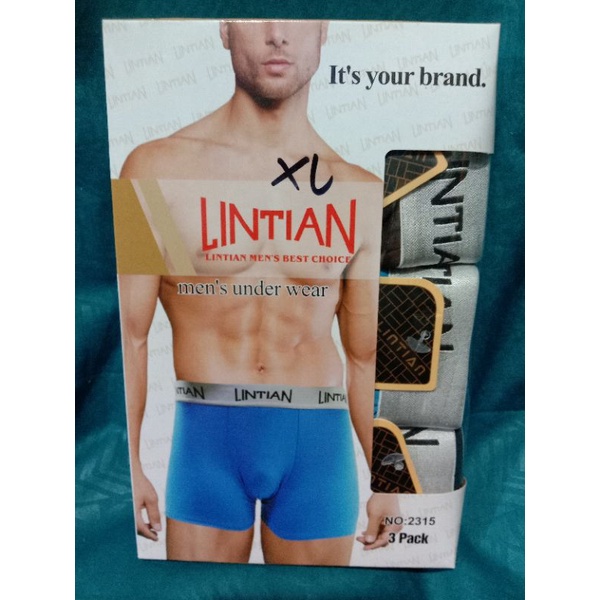 CELANA DALAM PRIA/BOXER MEREK LINTIAN/PAKAIAN PRIA DEWASA