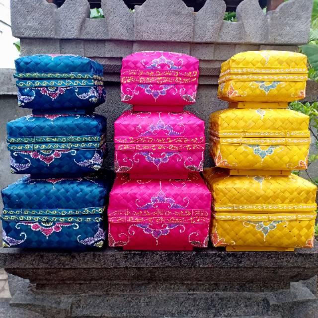 CRAFTDEWATA Keben Bambu Set 3 pcs  Keben Murah Keben Bambu Bali Kotak Hampers Murah Sokasi Bali
