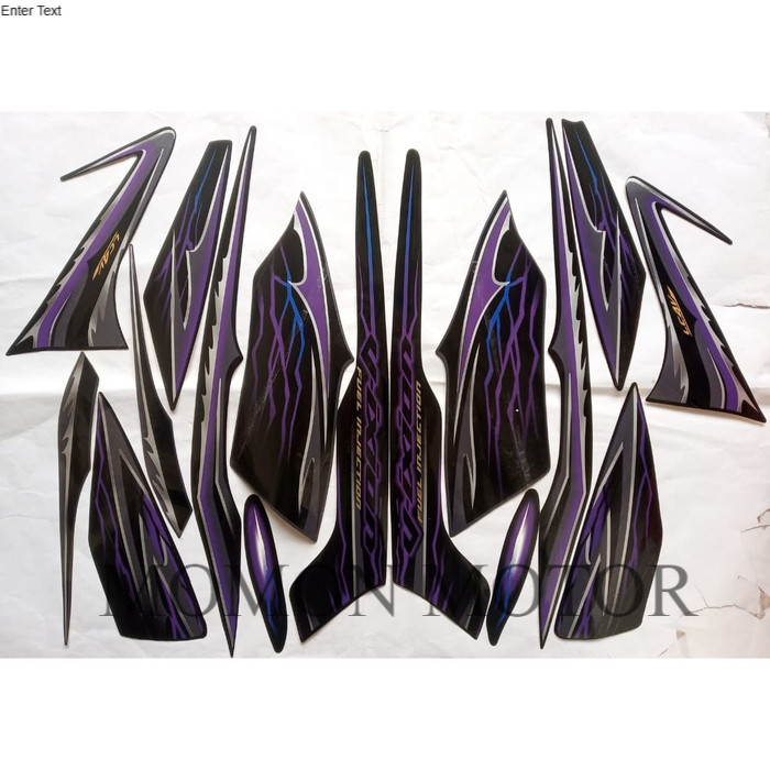 sticker striping yamaha vixion old 2010 hitam ungu