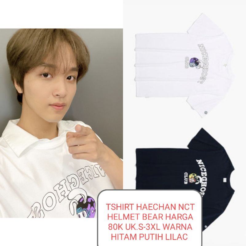 KAOS TSHIRT HAECHAN NCT HELMET BEAR