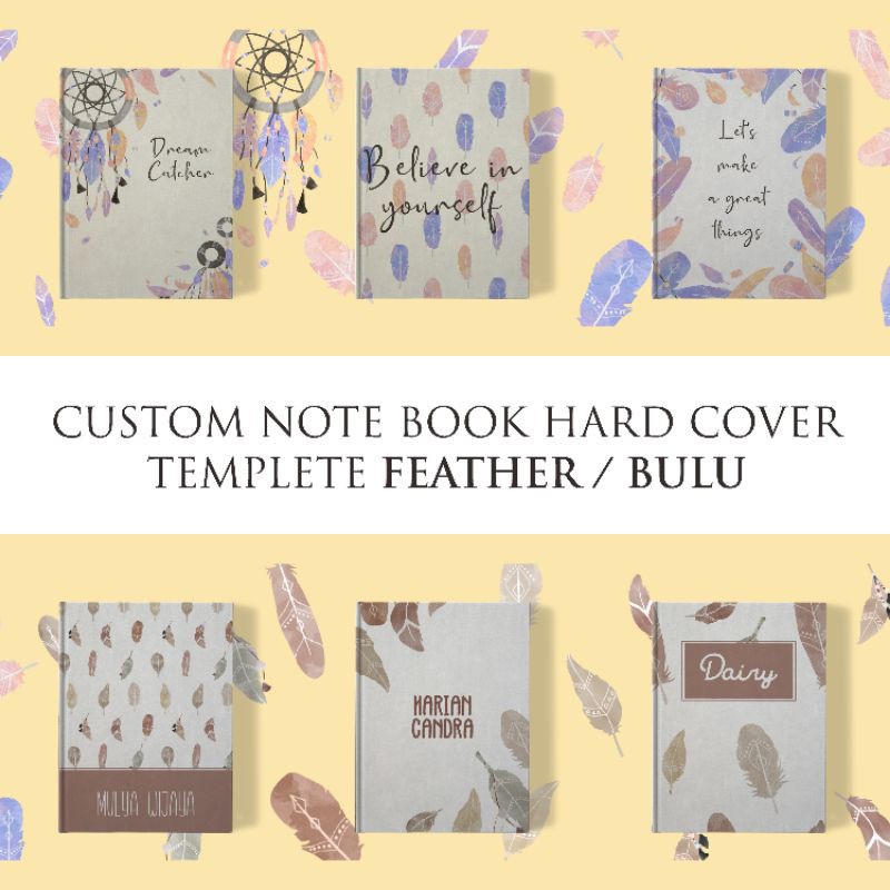 

Notebook Buku Catatan Custom A5 Hard Cover 100 Halaman Jilid Binding Feather