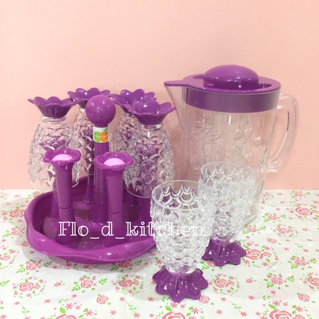 Teko Set TG1037 + Rak Gelas Set Ikan 6pc
