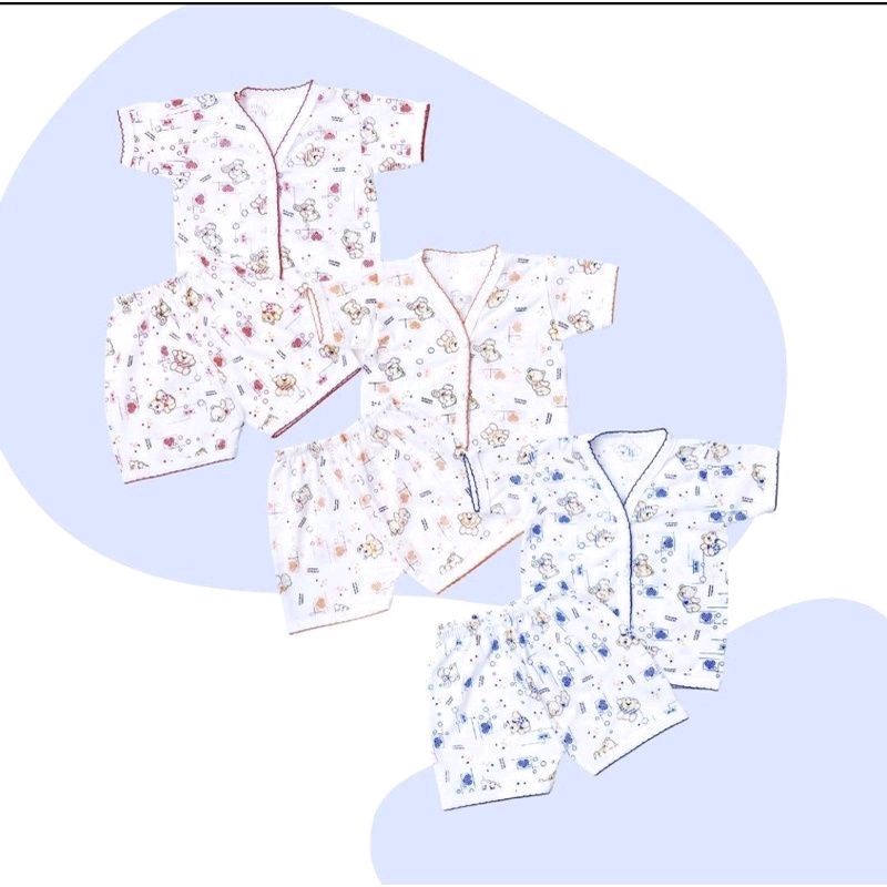 SETELAN BAJU BAYI PENDEK + CELANA PENDEK NEWBORN - SETELAN BAYI MURAH (MEGA BABY)