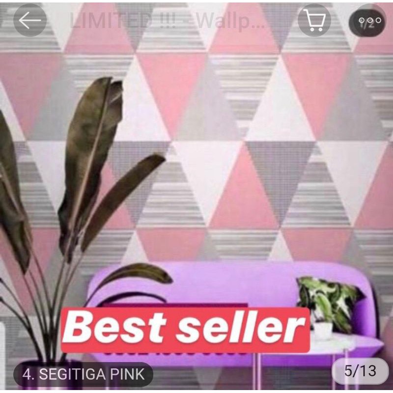 Wallsticker/wallpaper sticker/wallpaper/wallsticker murah/sticker 3D/wall sticker 3D/sticker dinding-segitiga merah