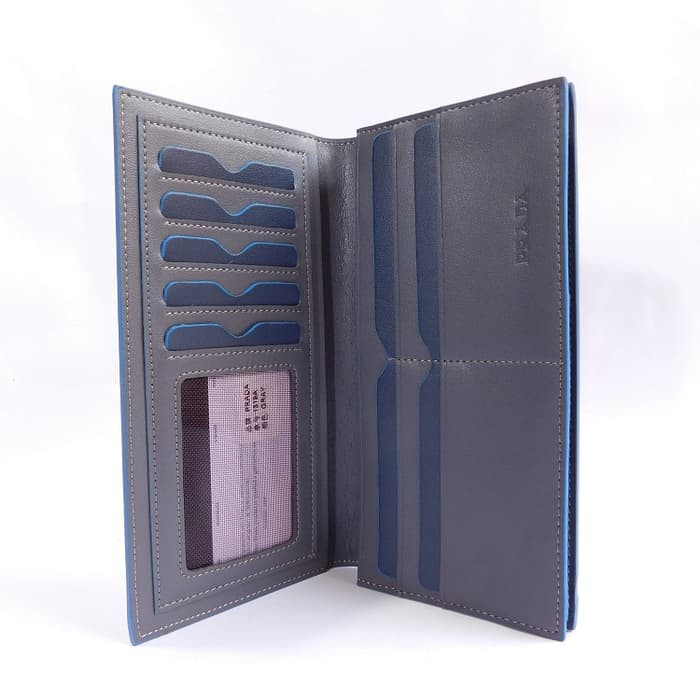 Promo Dompet Kulit Prada 1319 A   Dompet Kulit Panjang Pria Prada New