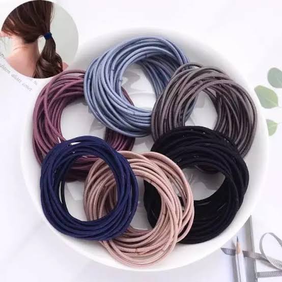 Ikat Rambut Korea Gelang Ikat Rambut 1 kantong isi 100pcs