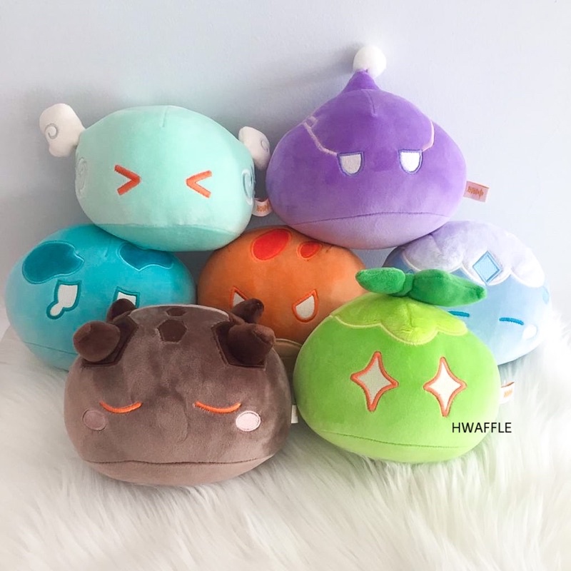 [ PO 4 hari ] Genshin Impact Slime Plush Official Merchandise Mihoyo Boneka Slime Anemo Cryo Electro