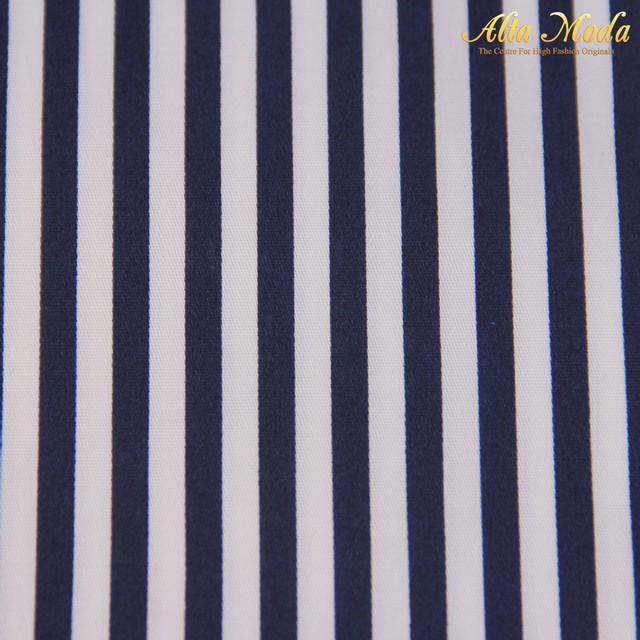 

Alta Moda Katun Stretch Navy Garis Putih (1M)