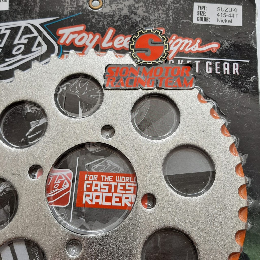 Gear Belakang Rear Sprocket Satria FU Old / Satria 2T / Smash / Shogun / Tornado 415/44T TLD Nickel-2