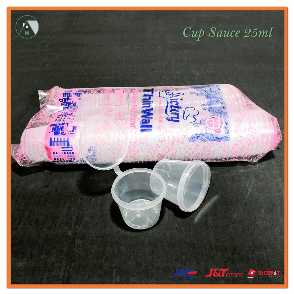 Cup Saus Thinwall Cup sambel 25ml Victory