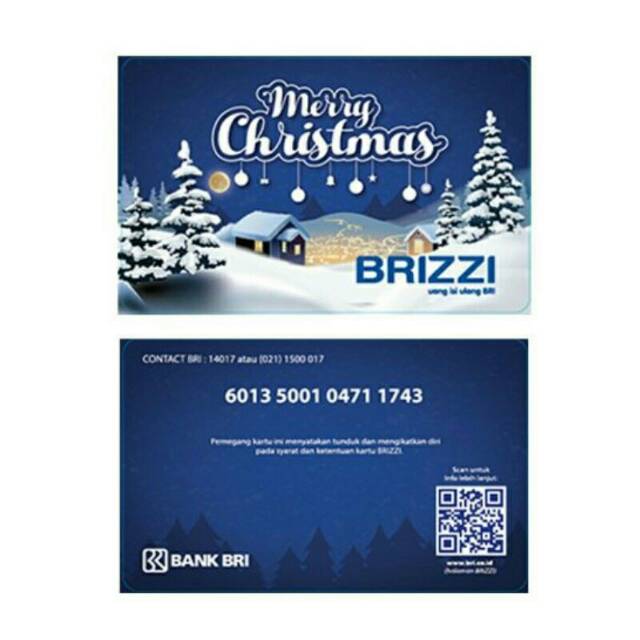 BRIZZI BRI Spesial Natal (Christmas) /Like eMoney eTOLL Tapcash or Flazz