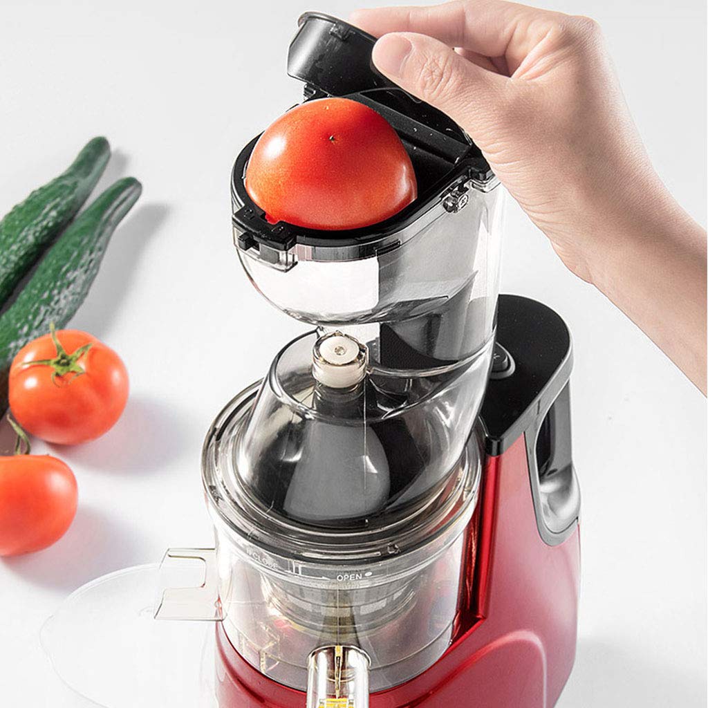 Slow Juicer Extractor RPM 65, Cold Press Juicer untuk Sayuran dan Buah, 95% Hasil Jus Cold Press Juicer Extractor dengan Motor Tenang &amp; Fungsi Mundur, Bebas BPA