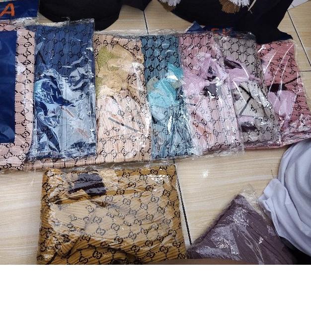 ♦ jilbab segi empat plisket GC tasel azara (REAL PICT) ♤