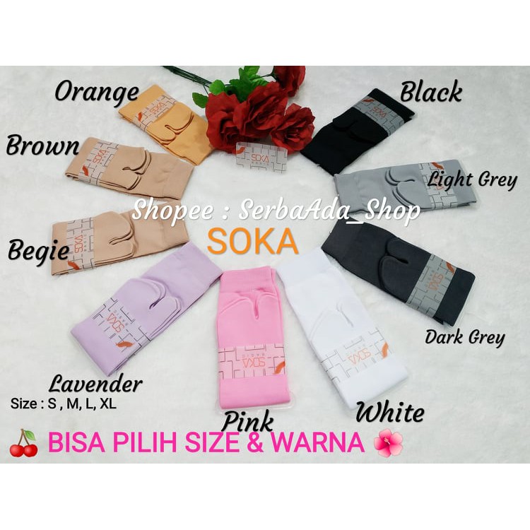 Kaos Kaki Wanita Soka Basic Jempol Polos Size S - XL Good Quality