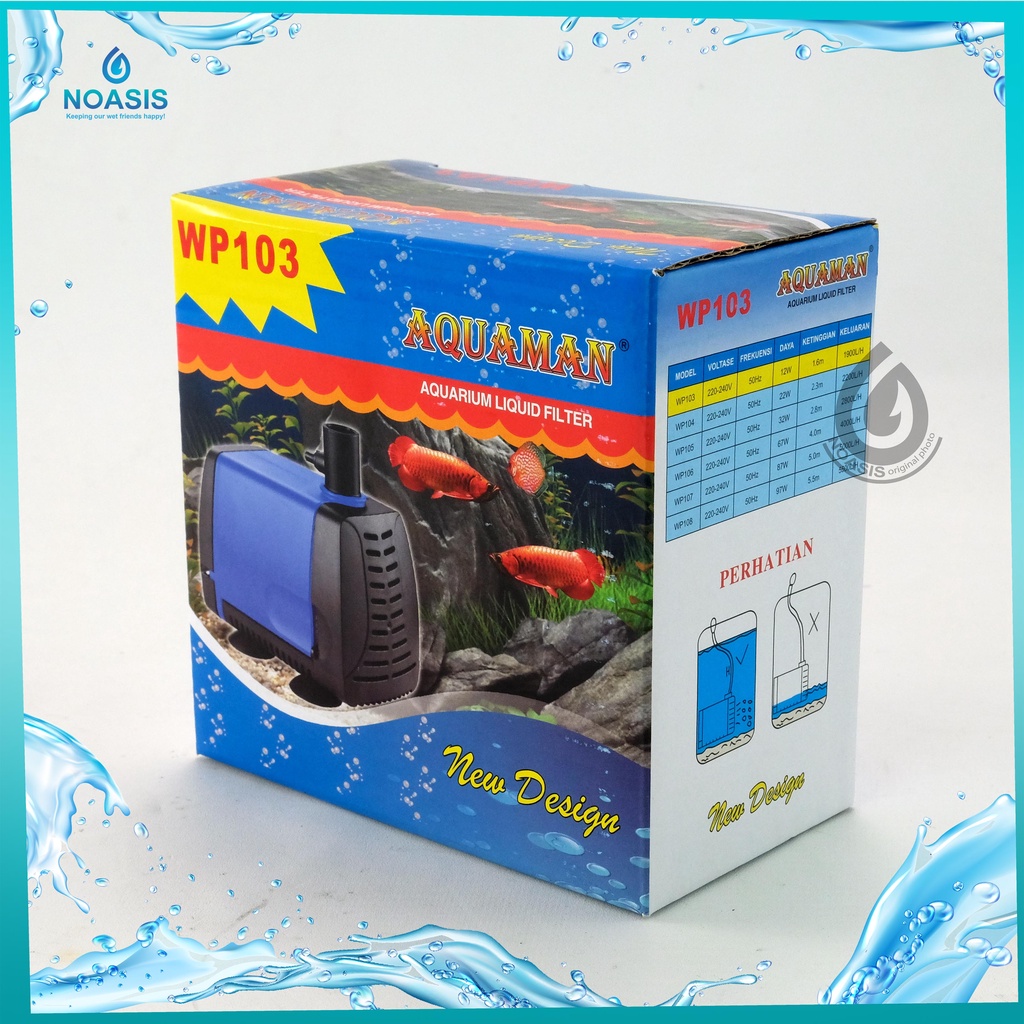 POMPA AQUARIUM CELUP WATER PUMP AQUAMAN WP 103 WP-103 LOW WATT