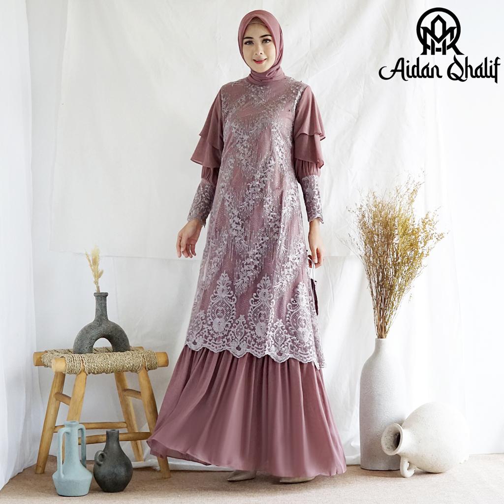 Dress Liora Full Payet RI / Kebaya Modern / Gamis Pesta Mewah / Dress Bridesmaid