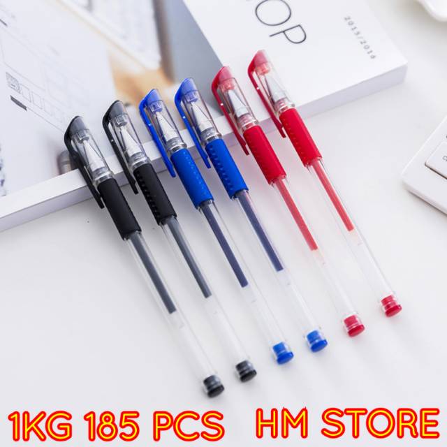 

Gel Ink Pen Pena Tinta Cair Kantor Grosiran Pena Cair Murah Pulpen Cair 1Kg Muat 185pcs