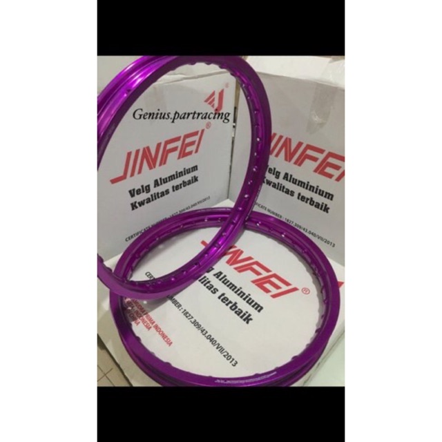 Velg Jinfei Set 140/160 Ring 17 Ungu - Purple Series Original Jinfei