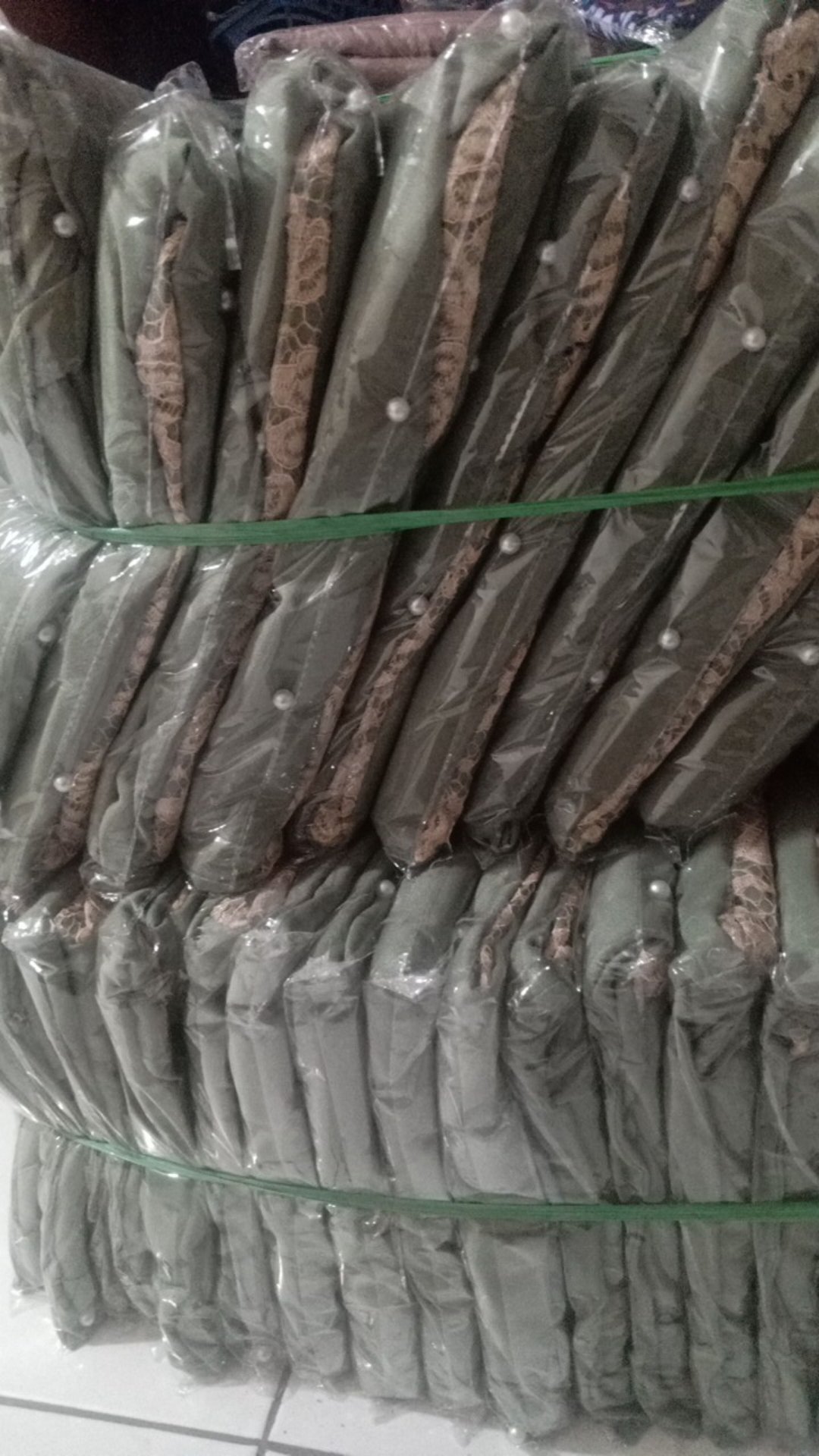 Gamis Remaja Syari Terbaru Brokat Putih Hitam Jumbo Batik Pola Dress Muslim Maxi Panjang Daster Offi