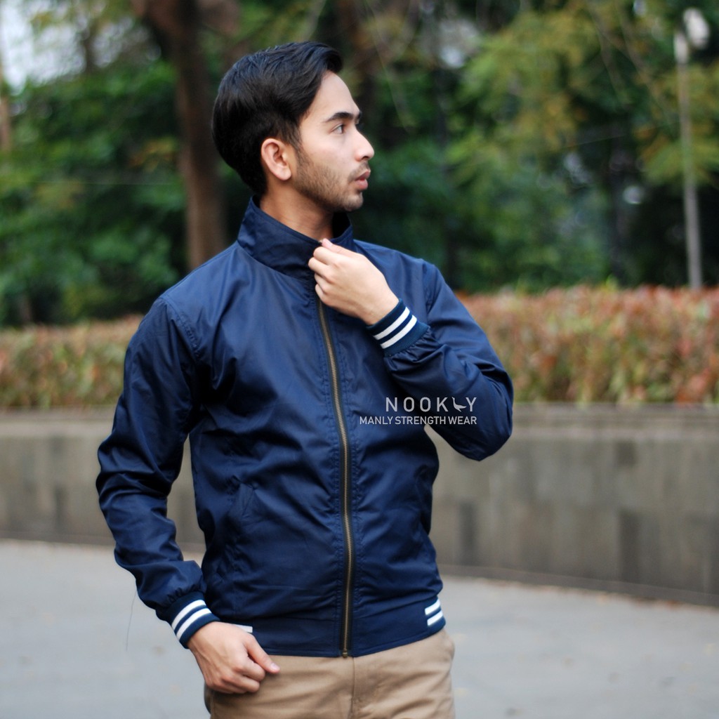 88 Model Jaket Parasut Navy HD