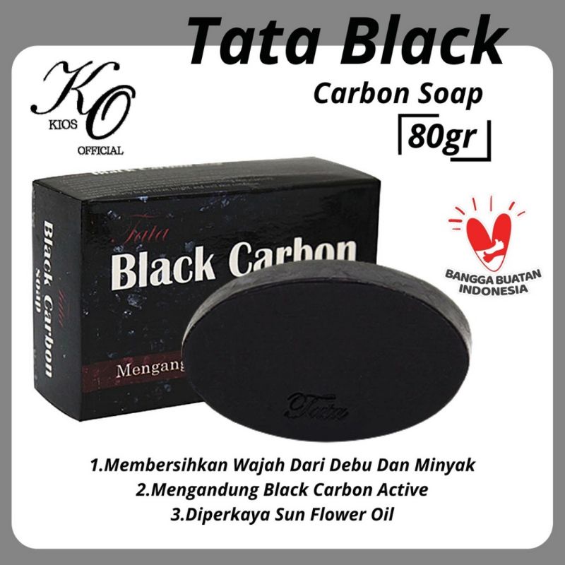 Sabun Batang Pembersih Wajah/Muka Tata Black Carbon Soap 80gr