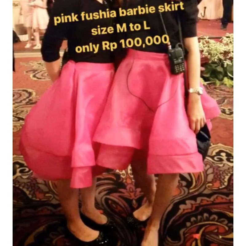 Preloved Rok organza pink