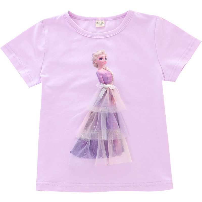 Baju Tshirt Anak Elsa Import Fashion 4 Warna