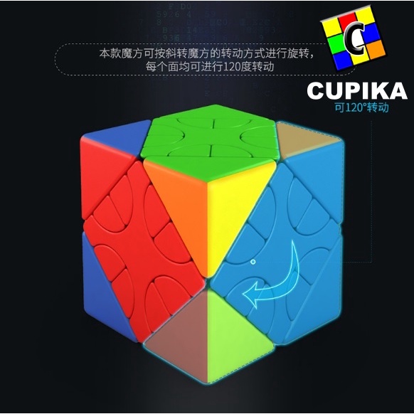 Rubik MoYu Meilong MixUp Skewb II dua 2 Stickerless Twisted