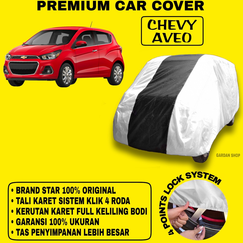 Body Cover CHEVY AVEO SILVER HITAM Penutup Bodi Mobil Chevy Aveo Waterproof PREMIUM
