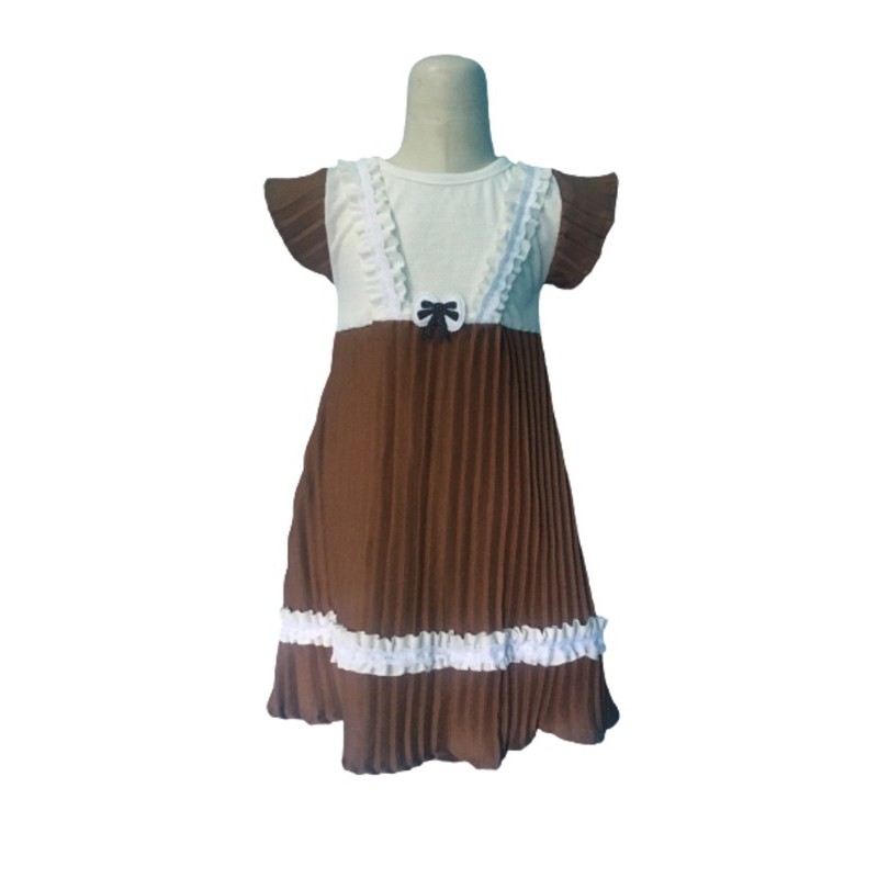 Dress Anak Plisket Kombinasi