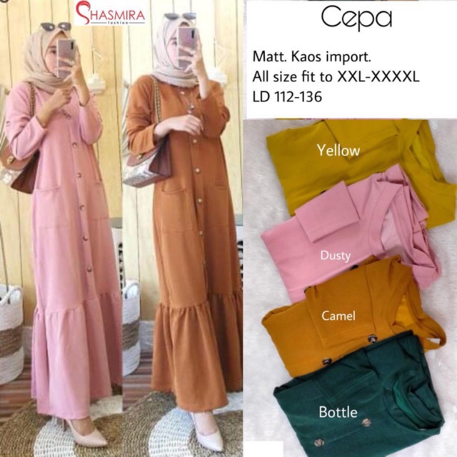 CEPA MAXY by Laiqa Gamis kaos import  halus nyaman 