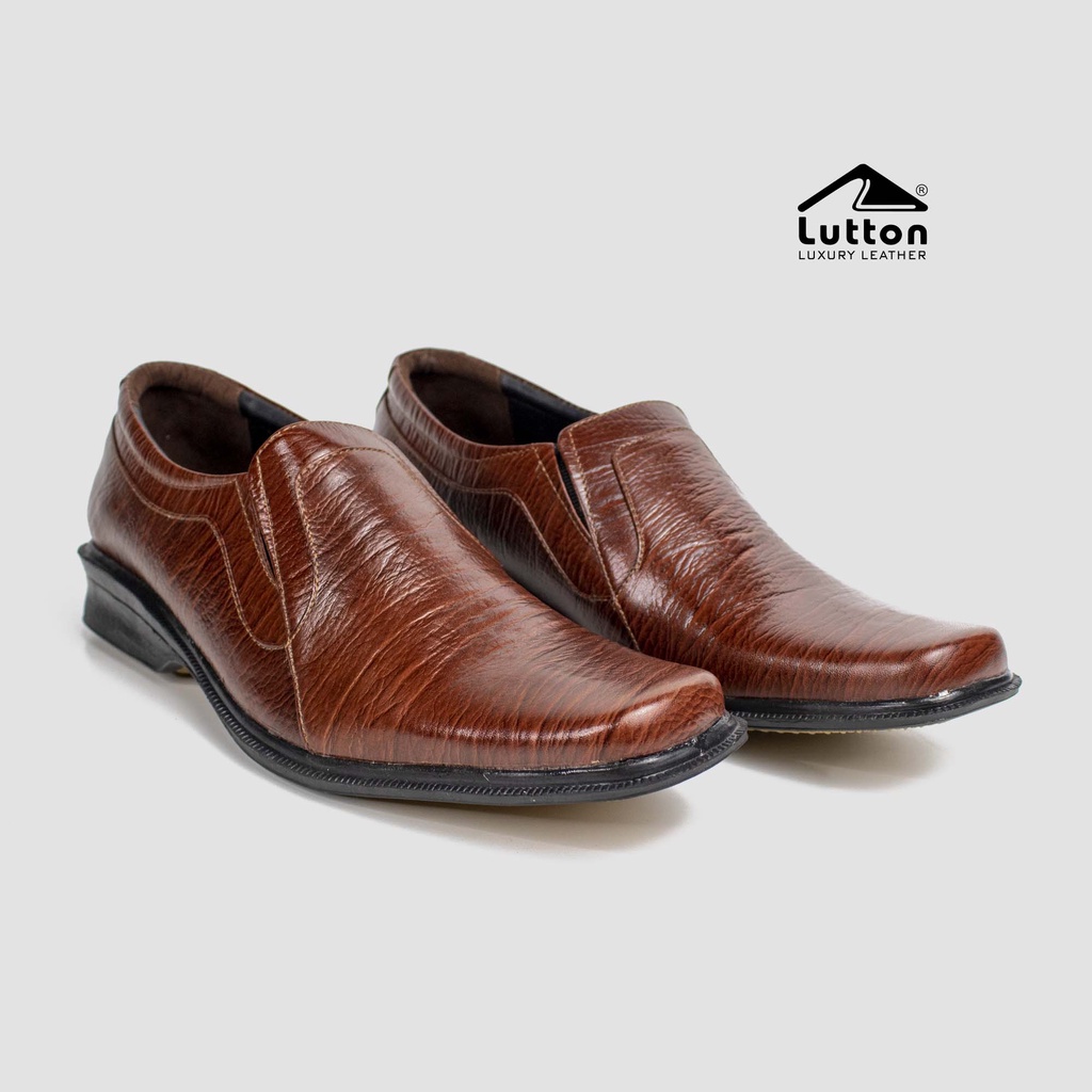 LUTTON - SEPATU PANTOFEL PRIA BAHAN KULIT SAPI ASLI - SEPATU KANTOR PRIA BAHAN KULIT SAPI ASLI - SEPATU PEGAWAI BAHAN KULIT SAPI ASLI - PANTOFEL 2018