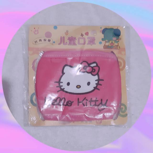 Masker anak hello kitty